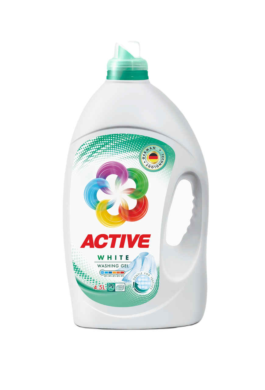 Гель для прання білих речей Active White на 90 прань 4,5 л