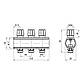 Icma колектор розподільний із регулювальними вентилями No 1105. 1"х3 (Blue), фото 2