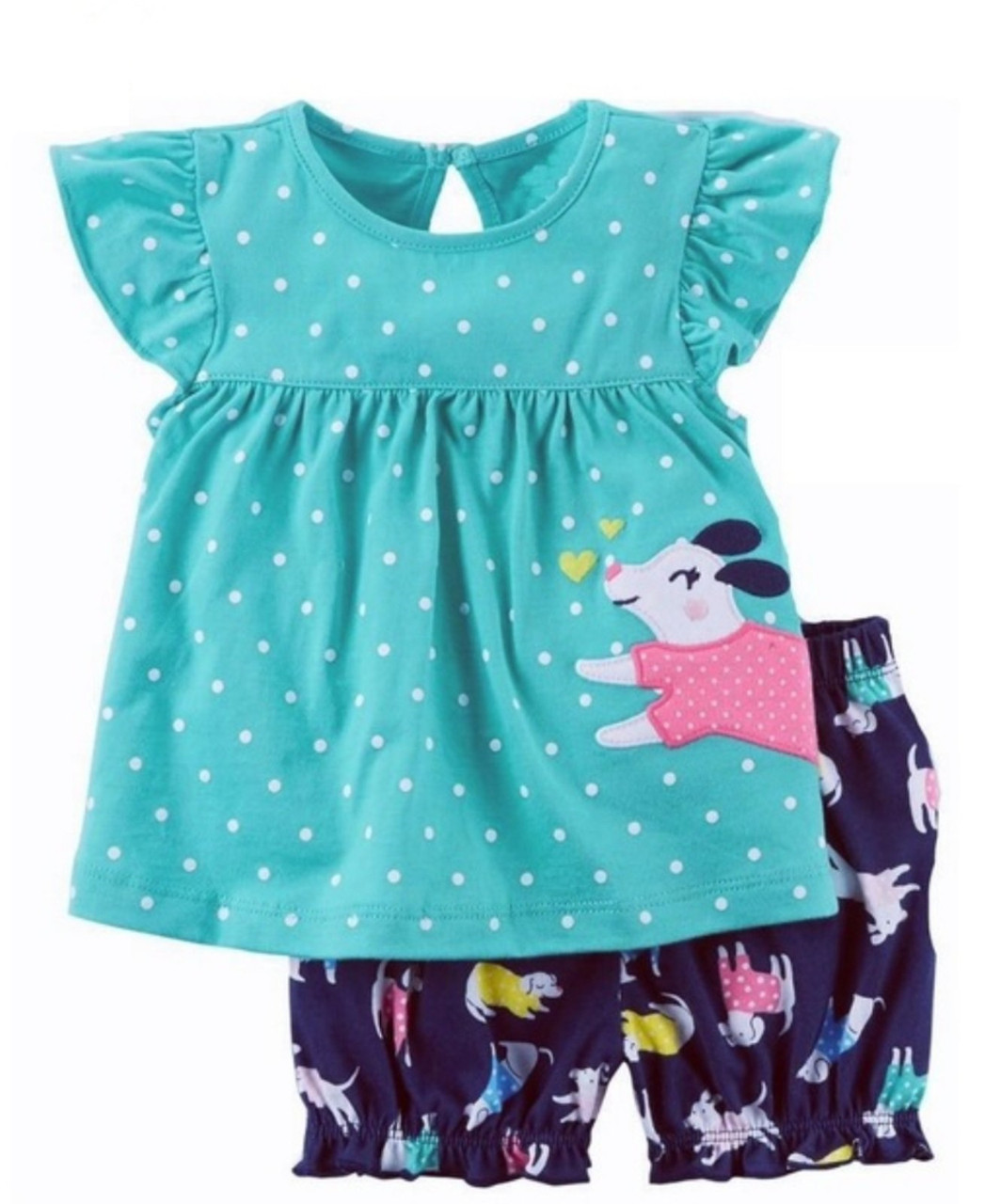 Комплект для дівчинки футболка шорти Carters 80 см (18М)