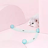 Іграшка для кішки Union USB smart м'яч-кулька PetGravity з хаотичним рухом і світловою панеллю Blue, фото 3