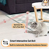 Іграшка для кішки Union USB smart м'яч-кулька PetGravity з хаотичним рухом і світлової панелі Pink, фото 2