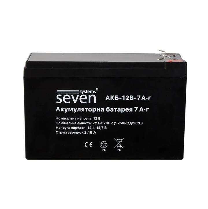 Аккумуляторная батарея 12В/7Ач. Цена, купить в Украине - SEVEN Systems