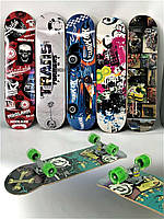 💚Скейтборд дерев'яний дитячий Протиковзне покриття 7 шарів клена трюковий скейт з підсвіткою