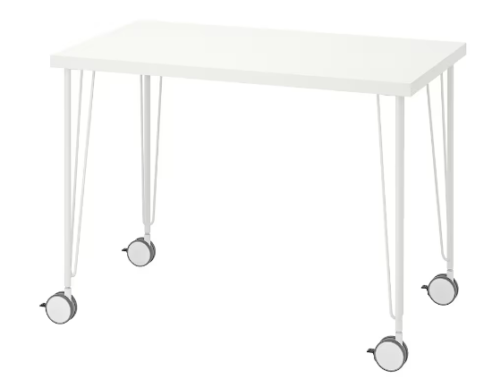 LINNMON / KRILLE стіл, білий,100х60 см, 094.162.12