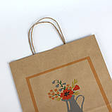 Подарунковий пакет для Мами 220*120*290 Крафт пакет мамочке на День матері "Best MOM ever", фото 7