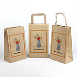 Подарунковий пакет для Мами 220*120*290 Крафт пакет мамочке на День матері "Best MOM ever", фото 10