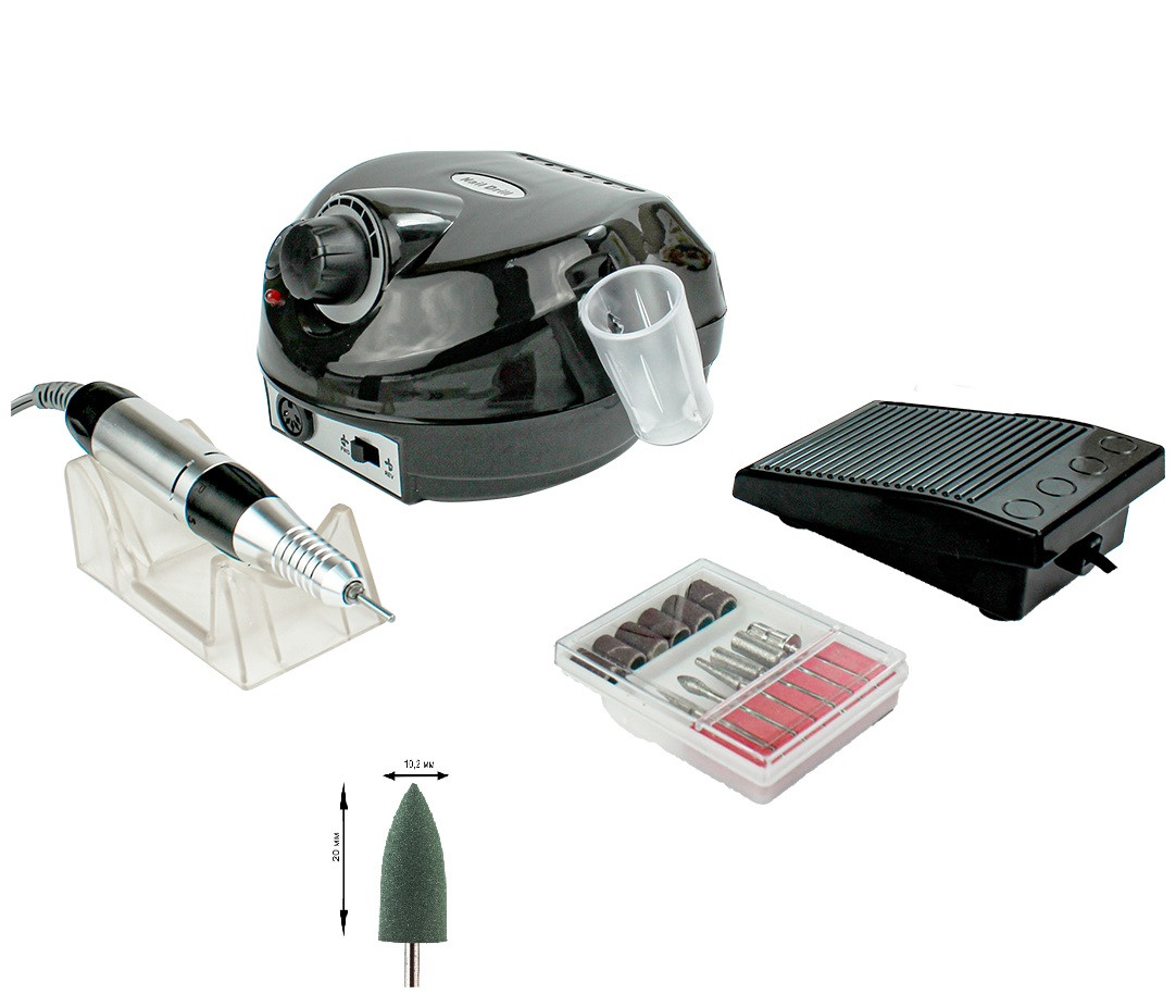 Фрезер для манікюру з насадками Drill Master ZS-601 65 Вт 45000 об/хв машинка для нігтів Nail Drill, фото 1