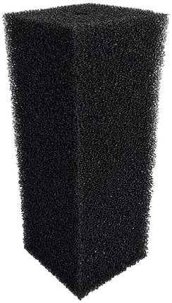 Фільтрувальна губка, AQUAXER, чорна квадратна 25х10х10 см. Середньопориста фільтрувальна губка, фото 1