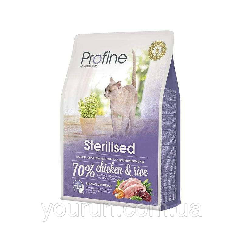 Profine Sterilised Chicken and Rice-корм для стерилізованих та кастрованих котів та кішок, курка та рис 10 кг
