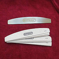 Пилочка-основа для ногтей со сменными абразивами 10 штук, 100 Грит, 17,7*2,8 см, Полумесяц