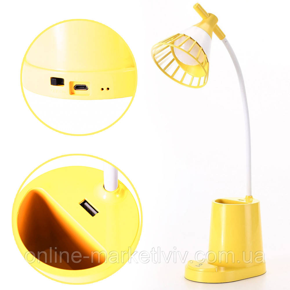 Настільна лампа з гнучкою ніжкою з Powebank 1200mAh, EL-2176 / LED Світильник на акумуляторі