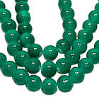 Бусины 8 мм Нить 80 см Темно Бирюзовые Зеленые тон 109, Фурнитура для Украшений, Бижутерии, фото 3