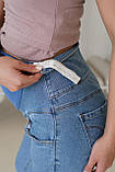 Джинси з високою спинкою для вагітних блакитні, фото 7