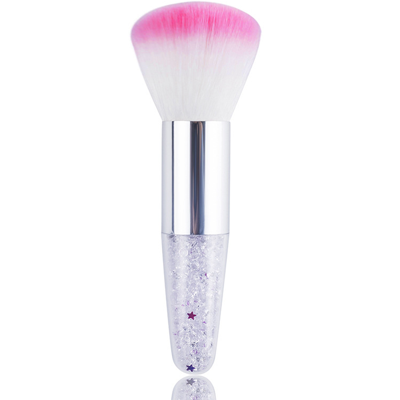 М'яка щітка з камінням, рожево-біла