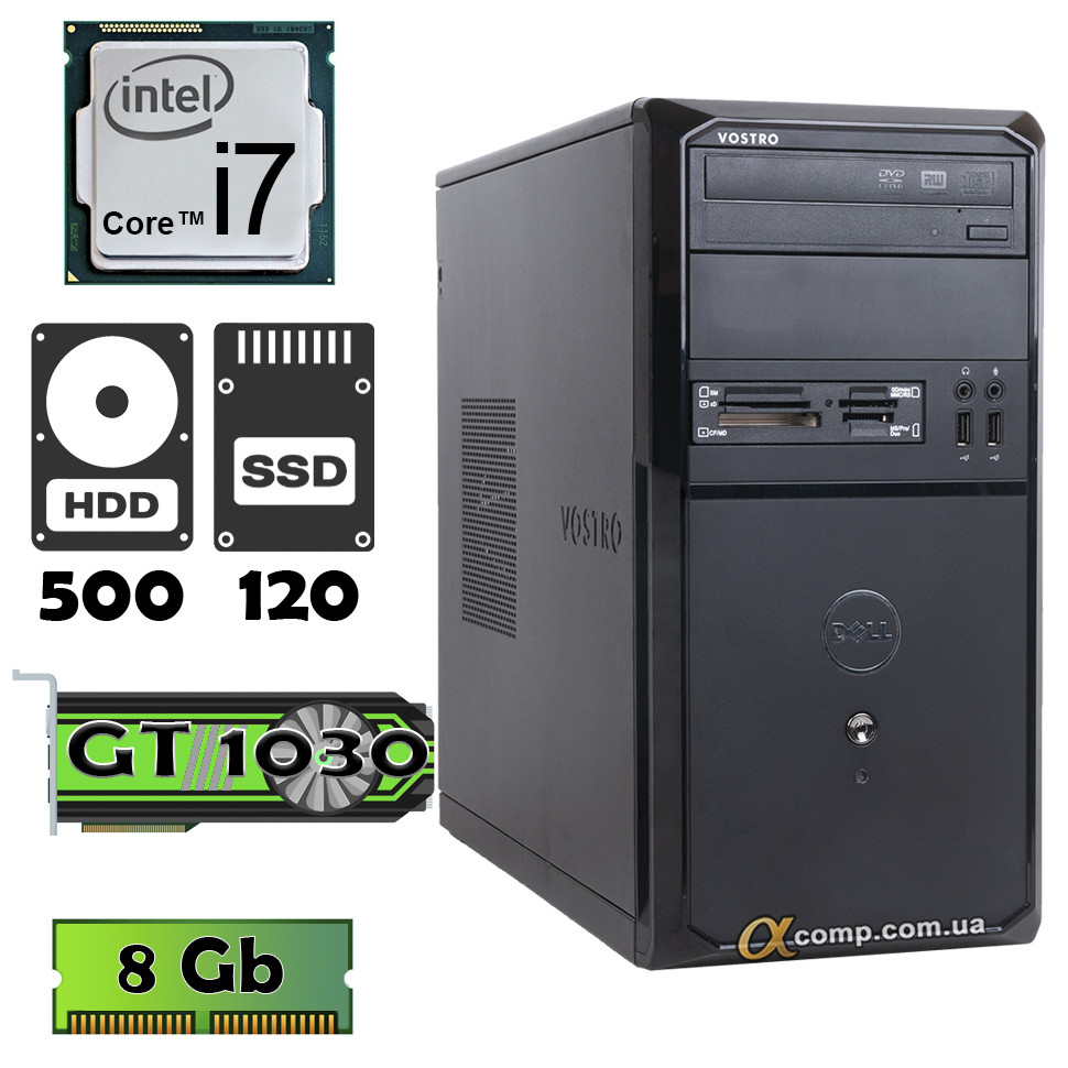 Dell Vostro 270 (i7 3770 • GT1030 • 8Gb • 500Gb • ssd 120Gb) MT