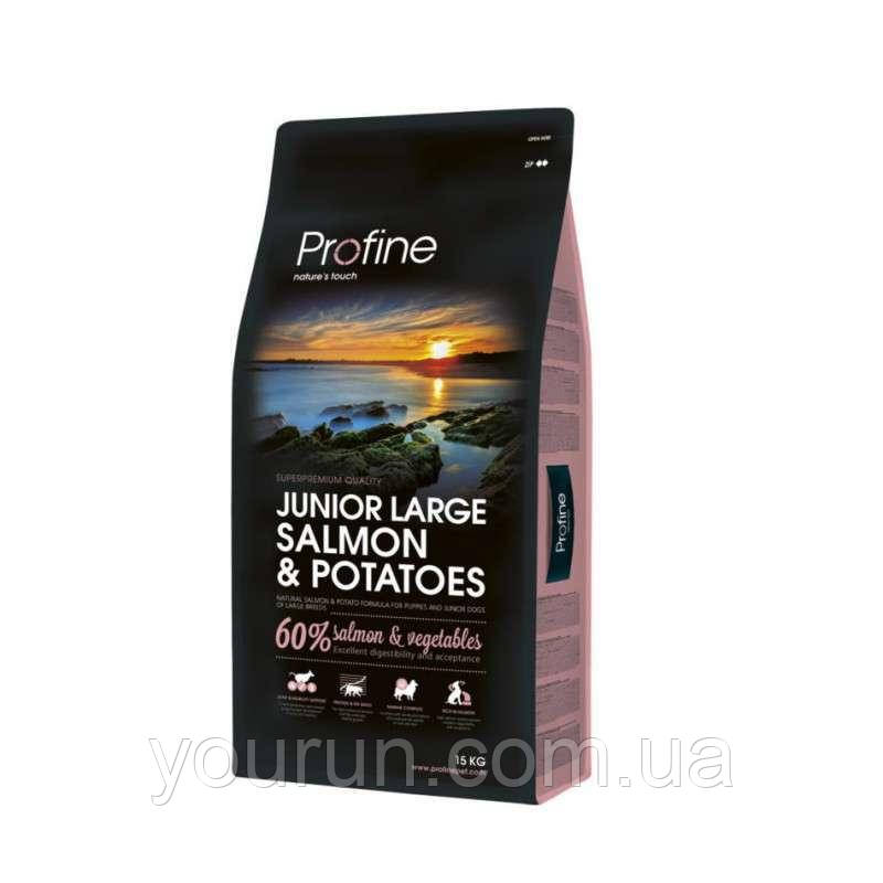 Profine Junior Large Salmon & Potatoes-Корм для молодих собак великих порід з лососем та картоплею 15 кг