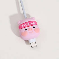 Захист кабелю від перетирання, органайзер Свинка фітнес, фото 4