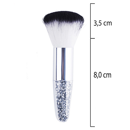 М'яка щітка з камінням, рожево-біла, фото 3