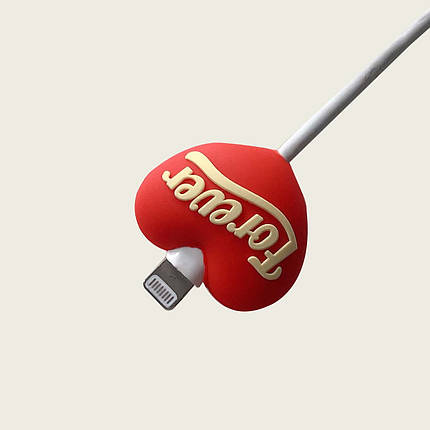 Захист кабелю від перетирання, органайзер для кабелю Серце Forever, фото 2