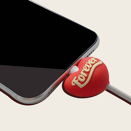 Захист кабелю від перетирання, органайзер для кабелю Серце Forever, фото 1