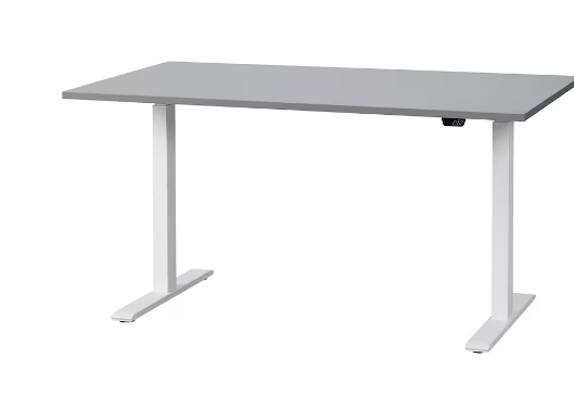 RODULF Письмовий стіл з регулюванням висоти, сірий/білий,140х80 см,993.261.70
