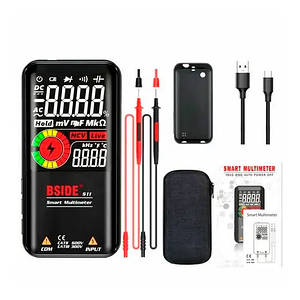Мультиметр цифровий BSIDE S11, True RMS NCV, 9999 відрахунків, АКБ, ліхтарик