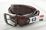 Кожаный ремень | Подарок мужчине | Шкіряний ремінь | Пояс, фото 6