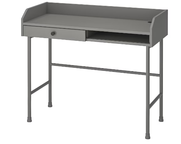 HAUGA стіл, сірий,100х45 см, 604.776.74