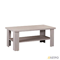 Столик журнальний 110 см у вітальню Ines VMV Holding з полицею білий (сосна норвезька)