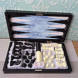 Набір 3 в 1 шахи, шашки, нарди <unk> Гра дитяча шашки <unk> Шахи <unk> Нарди, фото 3