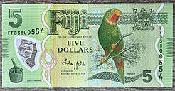 Банкнота Фіджі 5 доларів 2022 р. UNC