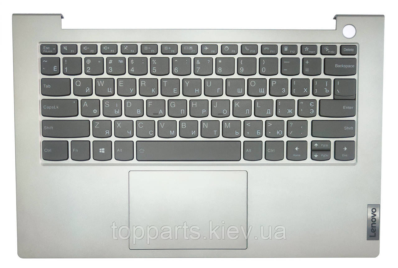 Клавіатура для ноутбука Lenovo ThinkBook 14 G3 ACL сіра з підсвічуванням UA/RU/US