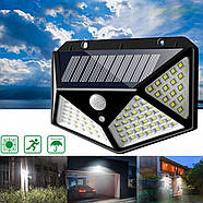 Фасадний Світильник на сонячній батареї з датчиком руху Solar Wall Lamp 100 LED (IP65), фото 7