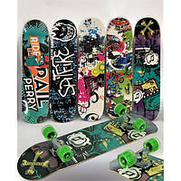 💛Скейтборд дерев'яний дитячий Протиковзне покриття 7 шарів клена трюковий скейт