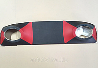 Акустическая задняя полка под динамики (овалы) ВАЗ 21099, 2115 6х9 дюймов черно-красная