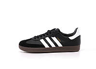 Чоловічі кросівки весна літо чорний Adidas Samba. Кеди жіночі чорні Адідас Самба. Взуття унісекс на літо, фото 4