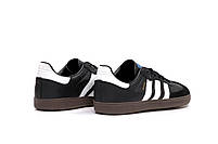 Чоловічі кросівки весна літо чорний Adidas Samba. Кеди жіночі чорні Адідас Самба. Взуття унісекс на літо, фото 3