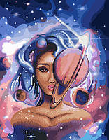 Алмазная картина-раскраска "Мисс Вселенная" BrushMe подарочная упаковка 40x50 cм GZS1183