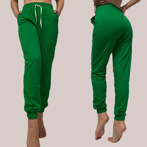 Стильні трикотажні штани, No 160 зелені, фото 1