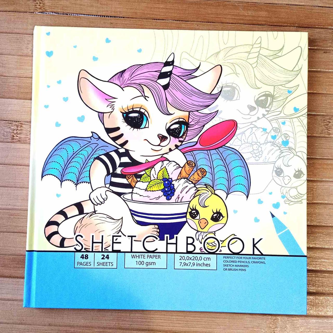 Sketchbook ⁇ альбом для скетч маркерів ⁇ скетчбук для малювання ⁇ блокнот для скетчингу 24 аркуші ⁇ , фото 1