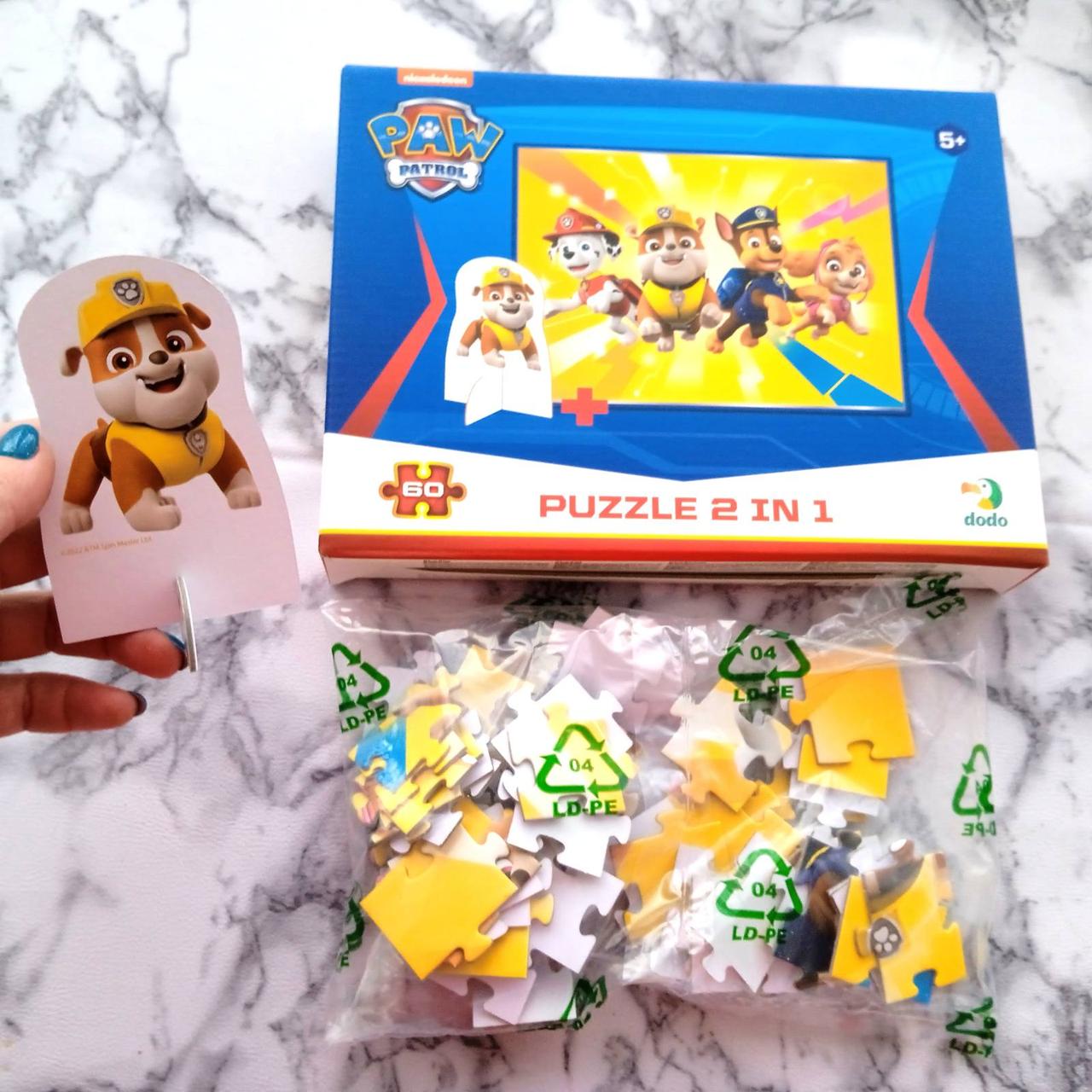 Пазли дитячі Щенячий патруль з фігуркою 60 елементів | Пазли з мультфільму Щенячий патруль |, фото 1