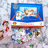 Пазли дитячі Щенячий патруль з фігуркою 60 елементів | Пазли з мультфільму Щенячий патруль |, фото 2