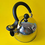 Чайник А-Плюс металевий 1,5 л зі  свистком | Чайник А-Плюс нержавіюча сталь, фото 2