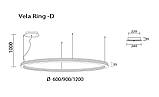 Круглий Світильник з алюмінієвого LED профілю Ring VELA, фото 7