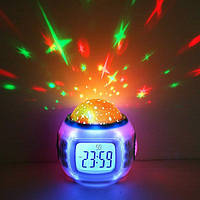 Музыкальные часы проектор звездного неба будильник UKC 1038, мега распродажа