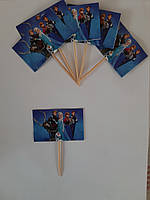 Топпери  для капкейків Холодне серце Фрозен 6 штуки