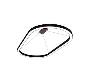 Овальний підвісний алюмінієвий LED світильник Collapse VELA 80W, 1800х900х35мм