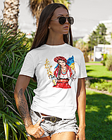 Повседневная женская футболка c украинской символикой