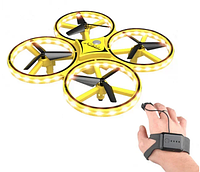 Квадрокоптер Drone TRACker Ultra Yellow дрон с сенсорным управлением жестами руки, мега распродажа