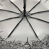 Парасолька напівавтомат TheBest F713 жіноча на 9 спиць з внутрішнім малюнком Синій, фото 7